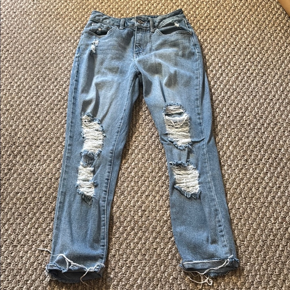 Distressed Blue Women's Jeans